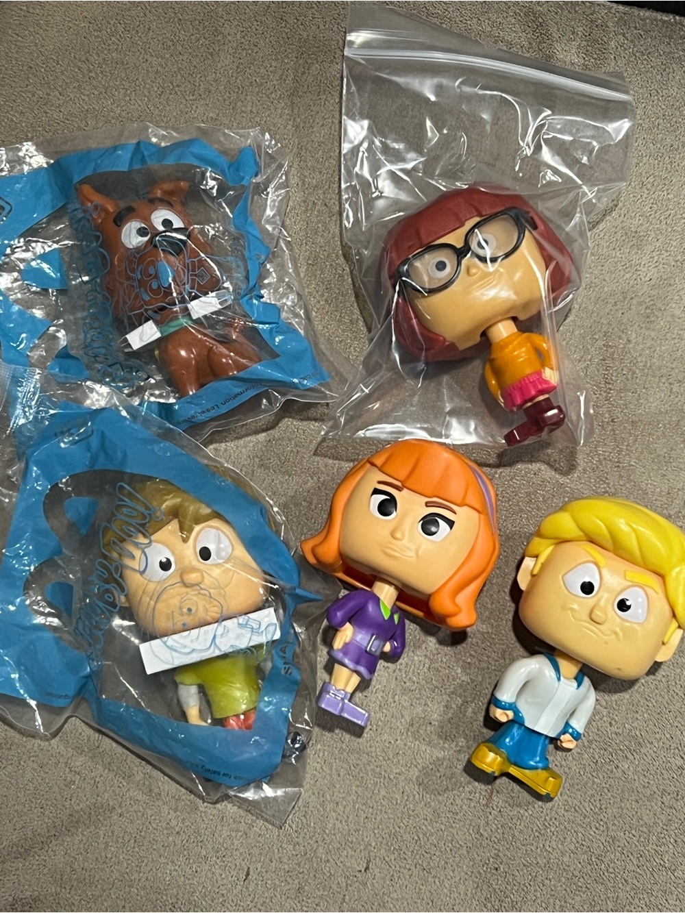 Scooby-Doo Happy Meal Toys complete set Bobble head McDonald’s Fred Shaggy Velma